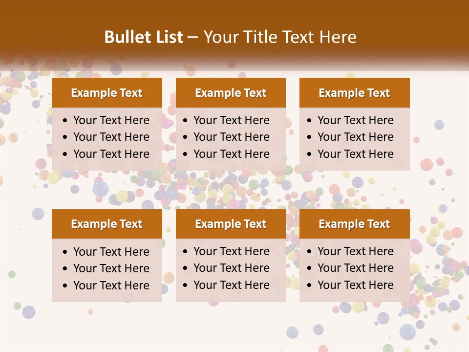 A Bunch Of Colorful Confetti On A White Background PowerPoint Template