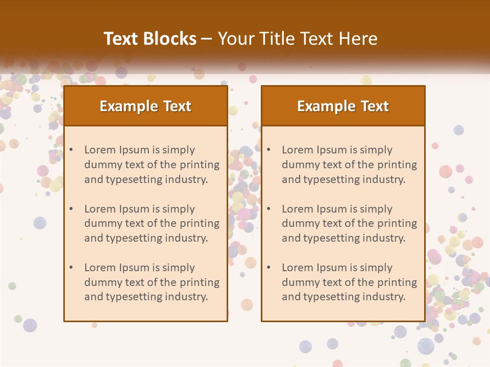 A Bunch Of Colorful Confetti On A White Background PowerPoint Template