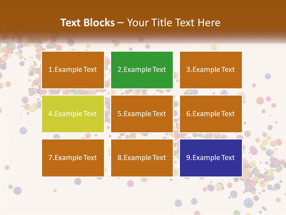 A Bunch Of Colorful Confetti On A White Background PowerPoint Template