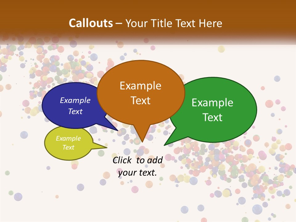 A Bunch Of Colorful Confetti On A White Background PowerPoint Template