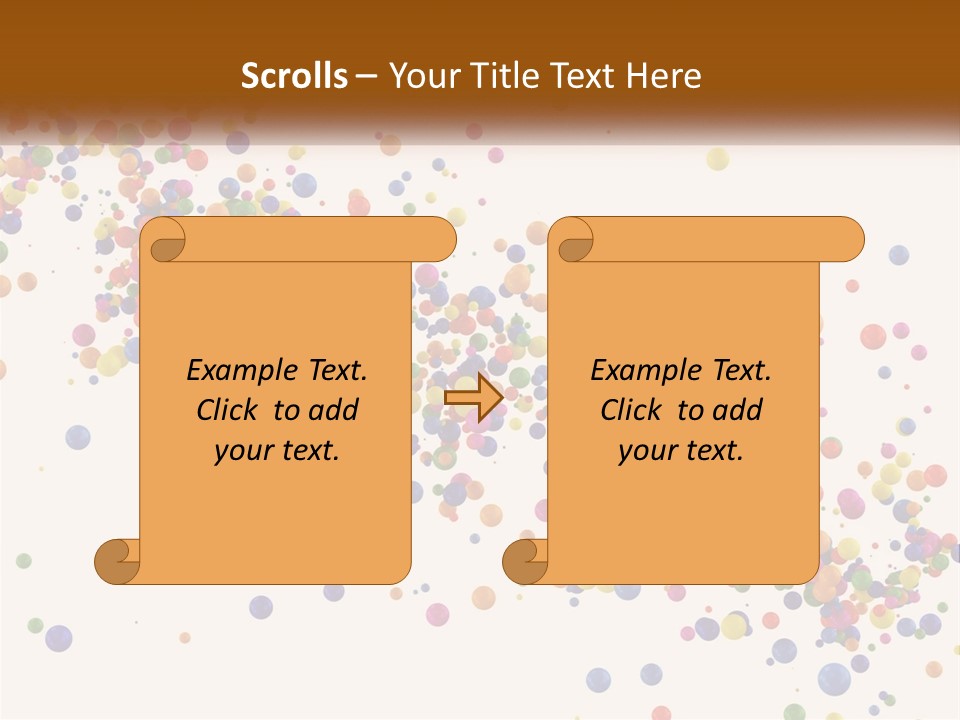 A Bunch Of Colorful Confetti On A White Background PowerPoint Template