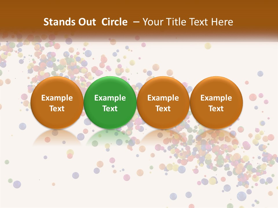 A Bunch Of Colorful Confetti On A White Background PowerPoint Template