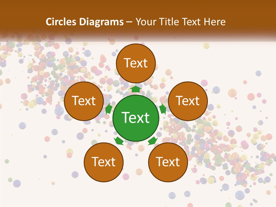 A Bunch Of Colorful Confetti On A White Background PowerPoint Template