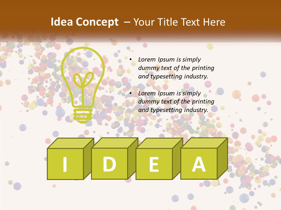 A Bunch Of Colorful Confetti On A White Background PowerPoint Template