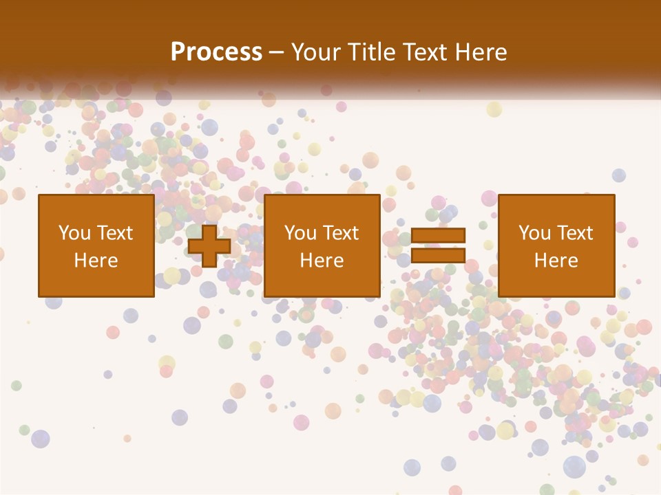 A Bunch Of Colorful Confetti On A White Background PowerPoint Template