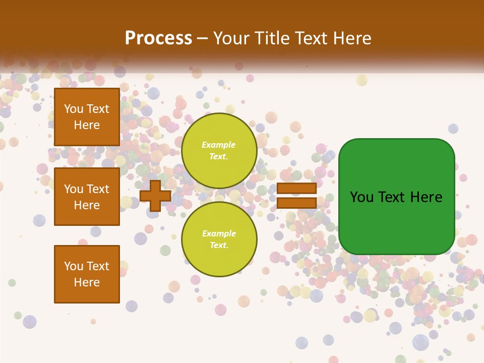 A Bunch Of Colorful Confetti On A White Background PowerPoint Template