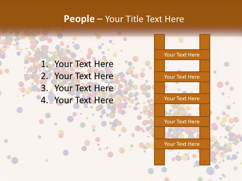 A Bunch Of Colorful Confetti On A White Background PowerPoint Template