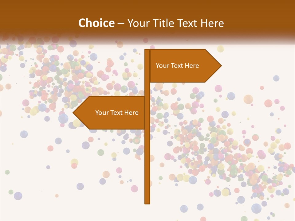 A Bunch Of Colorful Confetti On A White Background PowerPoint Template