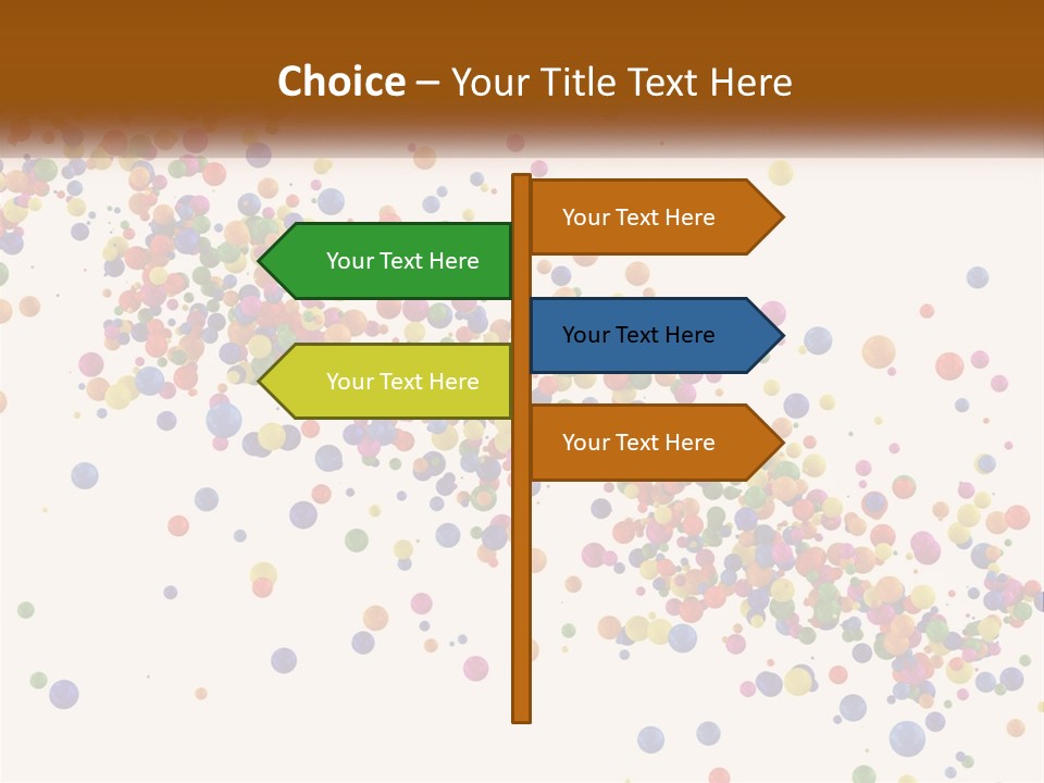 A Bunch Of Colorful Confetti On A White Background PowerPoint Template