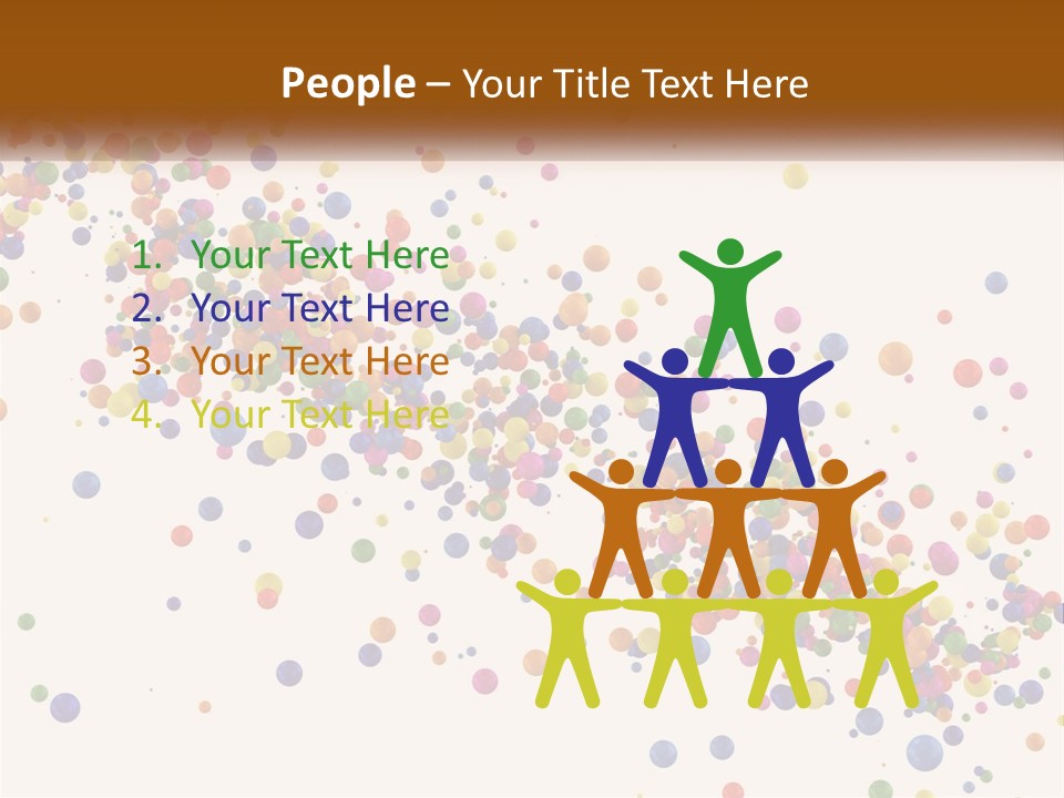 A Bunch Of Colorful Confetti On A White Background PowerPoint Template
