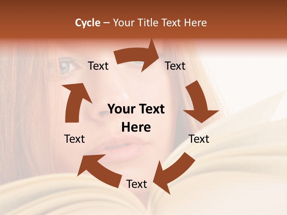 A Woman Reading A Book Powerpoint Presentation PowerPoint Template