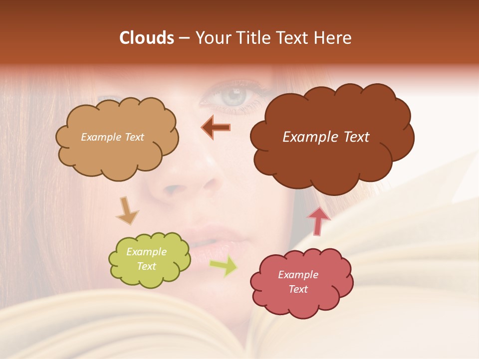 A Woman Reading A Book Powerpoint Presentation PowerPoint Template