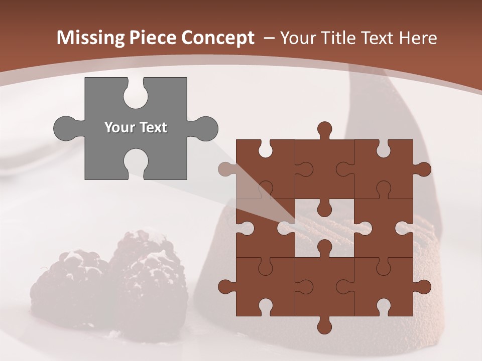 A Piece Of Cake On A Plate With Raspberries On The Side PowerPoint Template