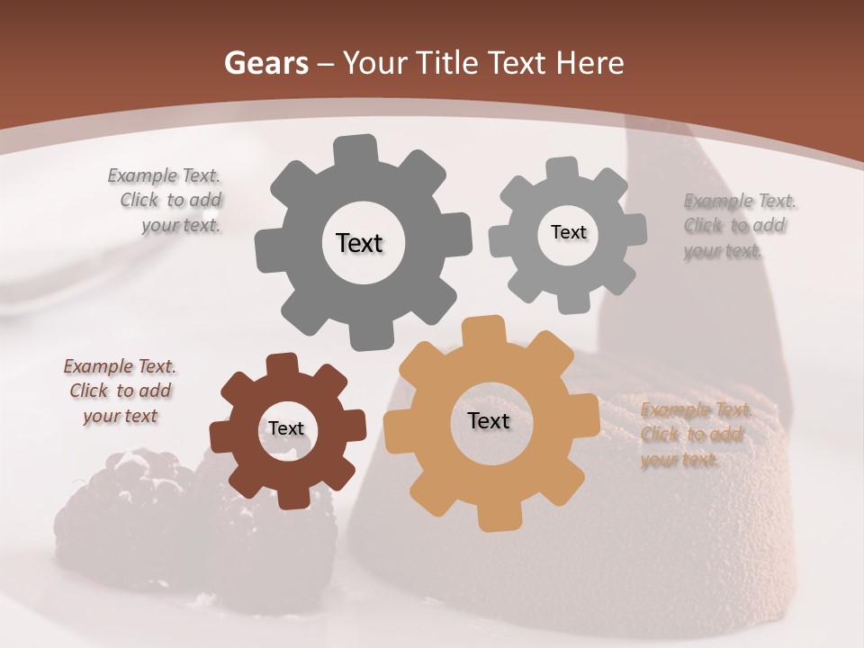 A Piece Of Cake On A Plate With Raspberries On The Side PowerPoint Template