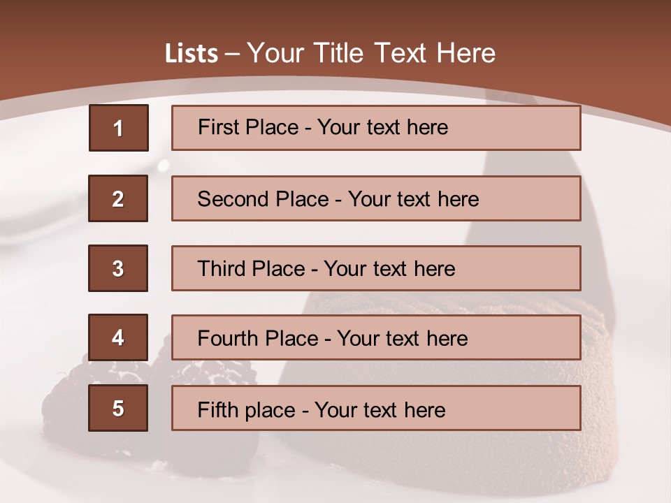 A Piece Of Cake On A Plate With Raspberries On The Side PowerPoint Template
