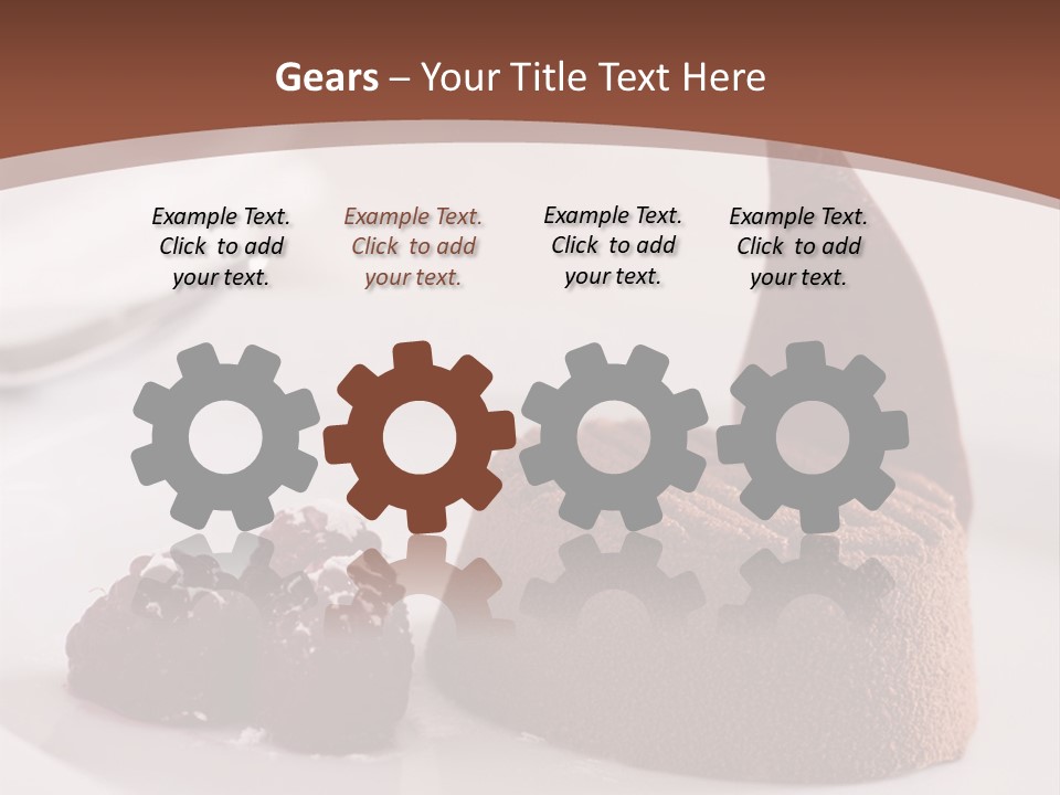 A Piece Of Cake On A Plate With Raspberries On The Side PowerPoint Template