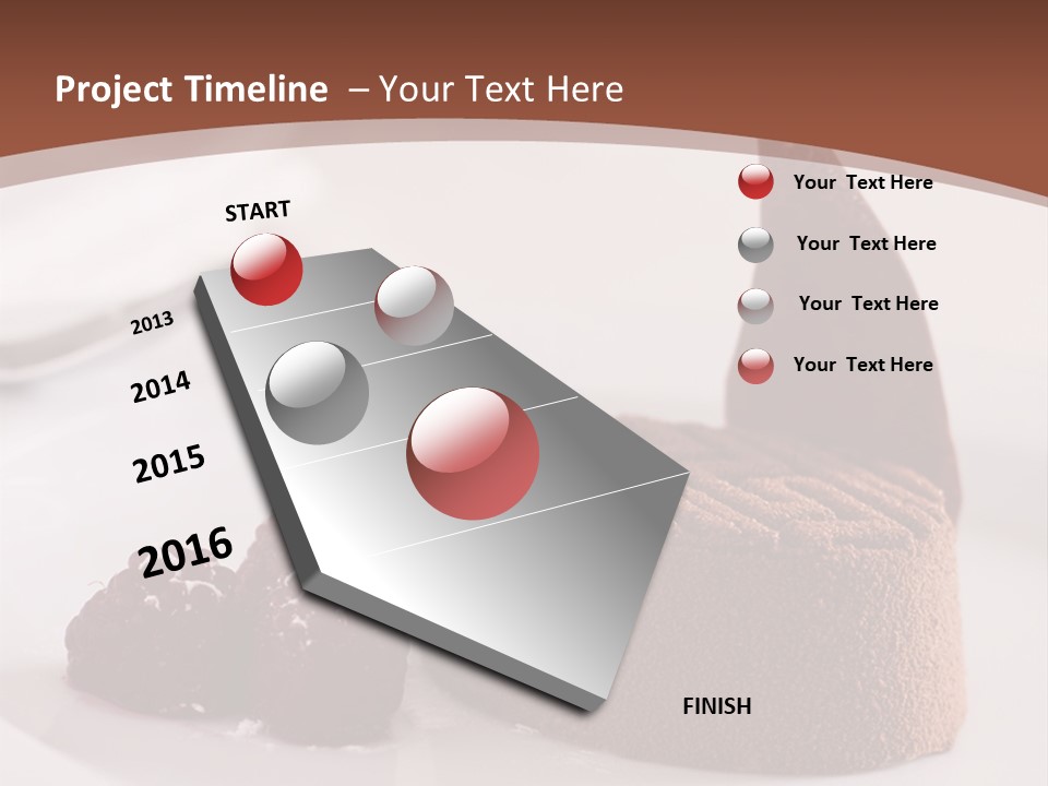 A Piece Of Cake On A Plate With Raspberries On The Side PowerPoint Template