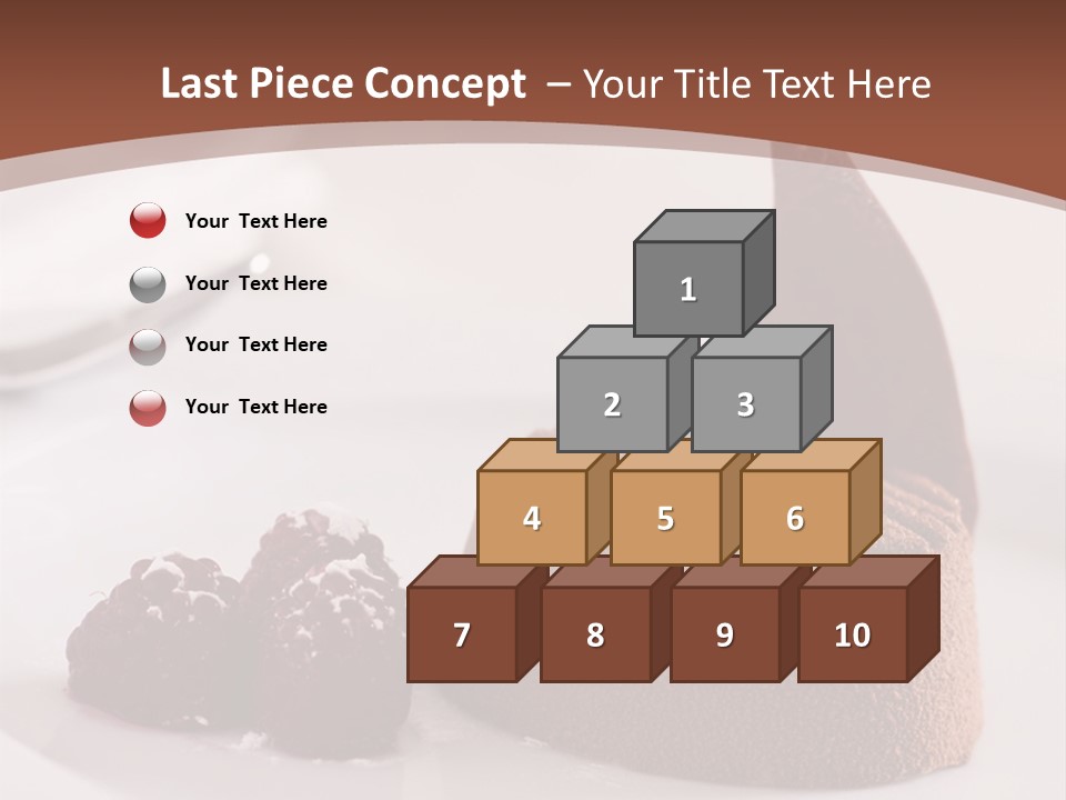 A Piece Of Cake On A Plate With Raspberries On The Side PowerPoint Template