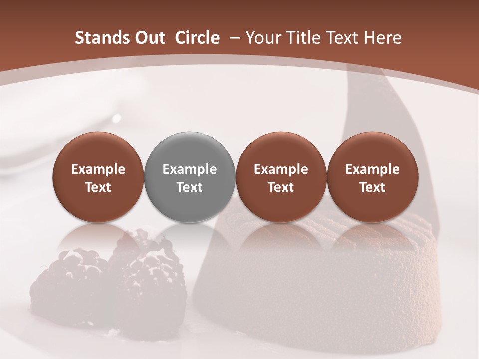 A Piece Of Cake On A Plate With Raspberries On The Side PowerPoint Template