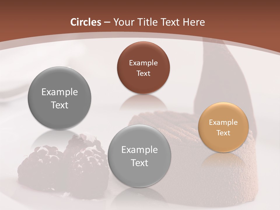 A Piece Of Cake On A Plate With Raspberries On The Side PowerPoint Template