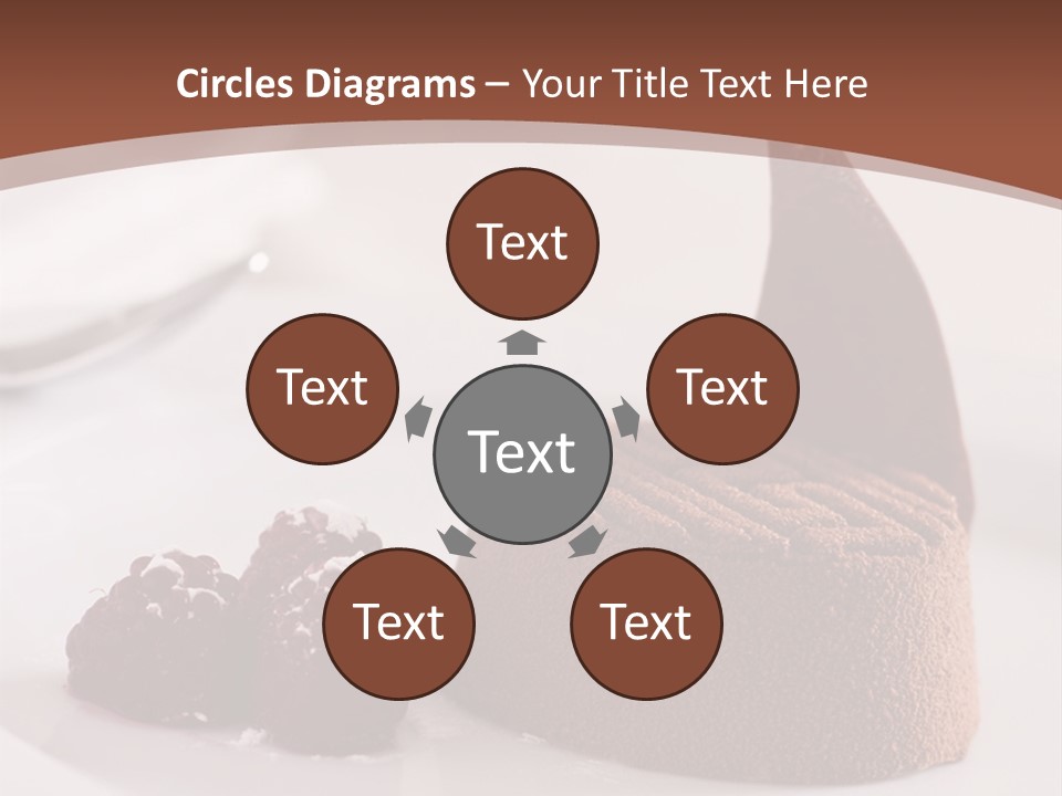 A Piece Of Cake On A Plate With Raspberries On The Side PowerPoint Template