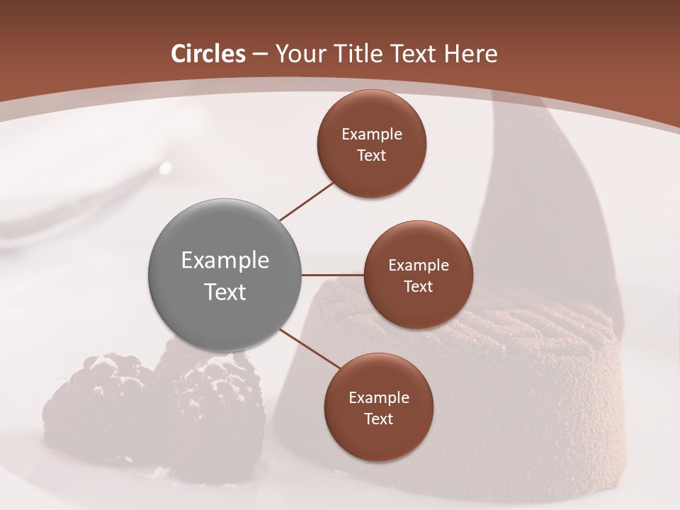 A Piece Of Cake On A Plate With Raspberries On The Side PowerPoint Template