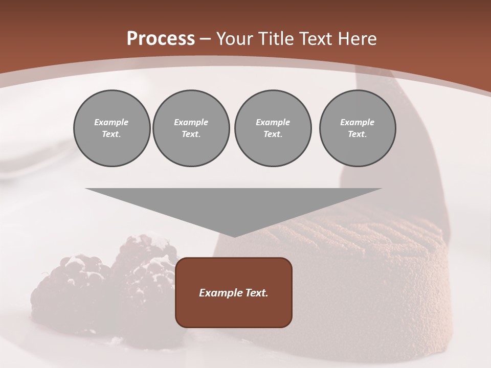 A Piece Of Cake On A Plate With Raspberries On The Side PowerPoint Template