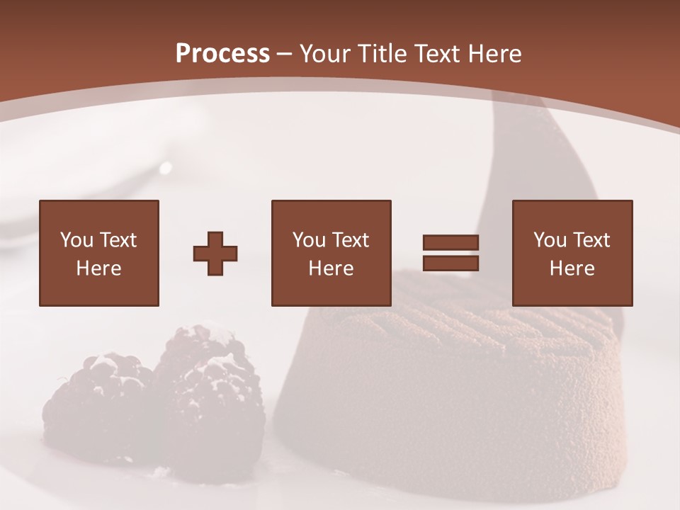 A Piece Of Cake On A Plate With Raspberries On The Side PowerPoint Template