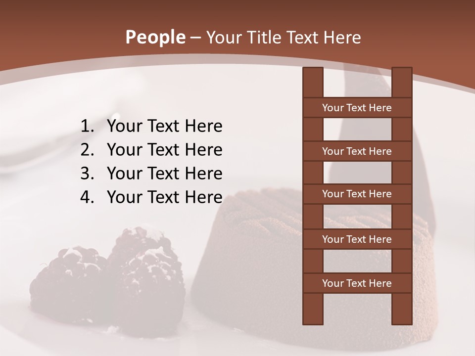 A Piece Of Cake On A Plate With Raspberries On The Side PowerPoint Template