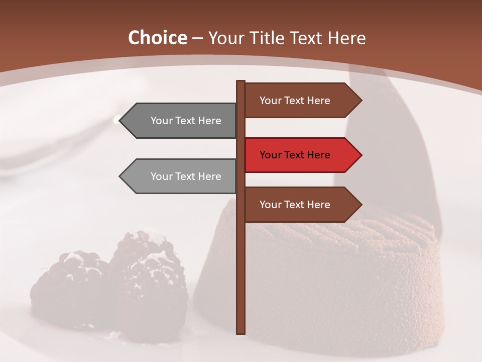 A Piece Of Cake On A Plate With Raspberries On The Side PowerPoint Template