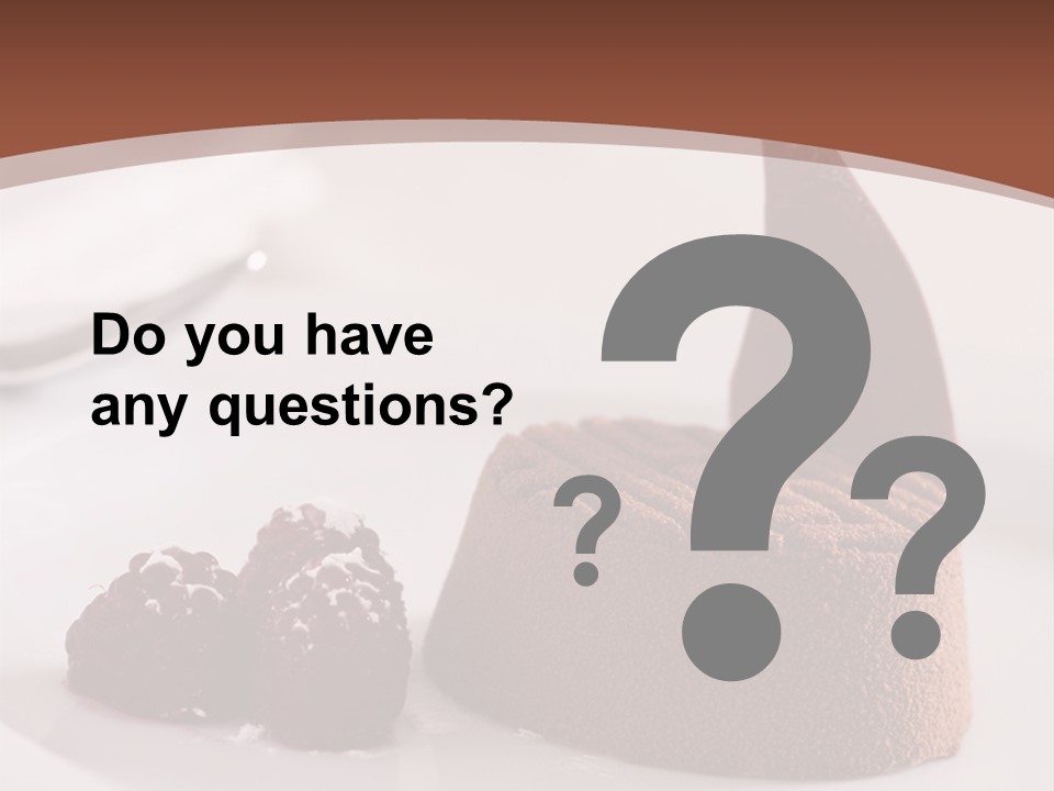 A Piece Of Cake On A Plate With Raspberries On The Side PowerPoint Template