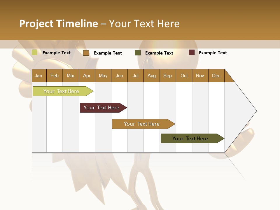 A Golden Man Holding A Golden Trophy On A White Background PowerPoint Template