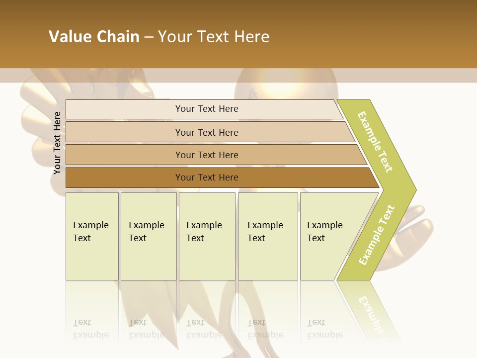 A Golden Man Holding A Golden Trophy On A White Background PowerPoint Template