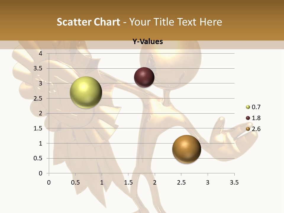 A Golden Man Holding A Golden Trophy On A White Background PowerPoint Template