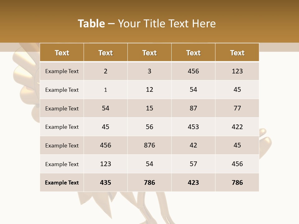 A Golden Man Holding A Golden Trophy On A White Background PowerPoint Template