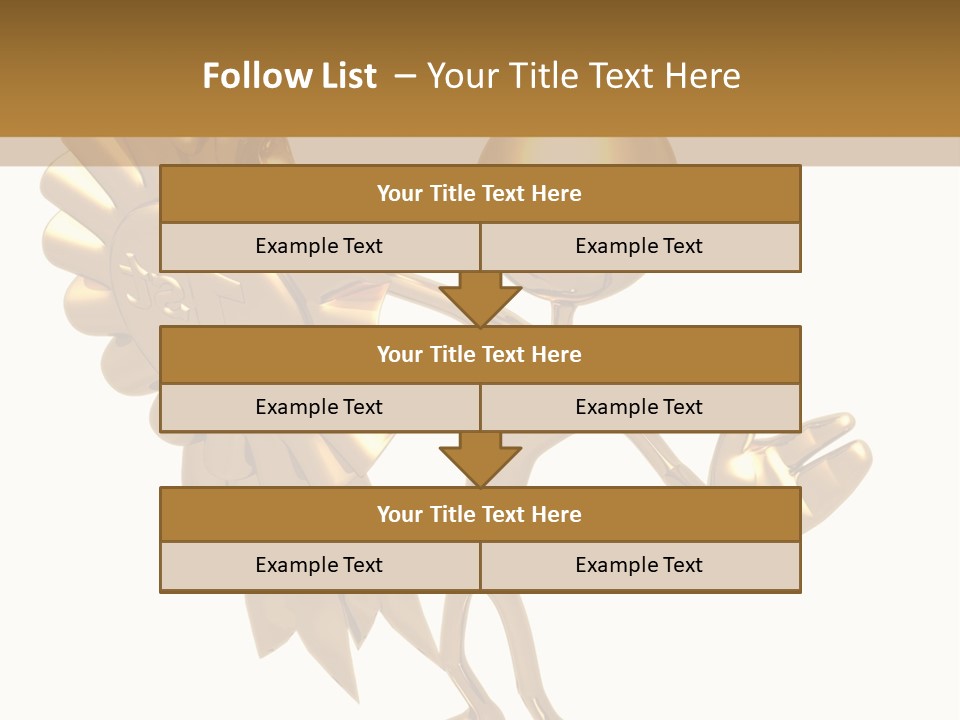 A Golden Man Holding A Golden Trophy On A White Background PowerPoint Template