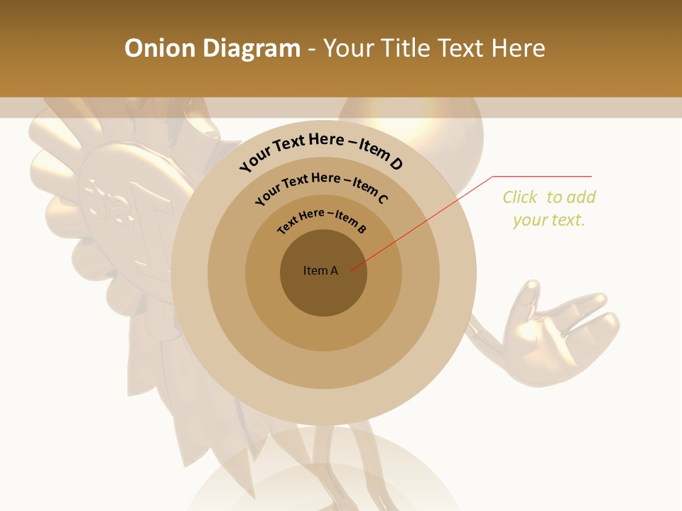 A Golden Man Holding A Golden Trophy On A White Background PowerPoint Template