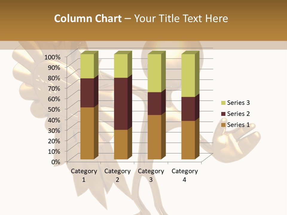 A Golden Man Holding A Golden Trophy On A White Background PowerPoint Template
