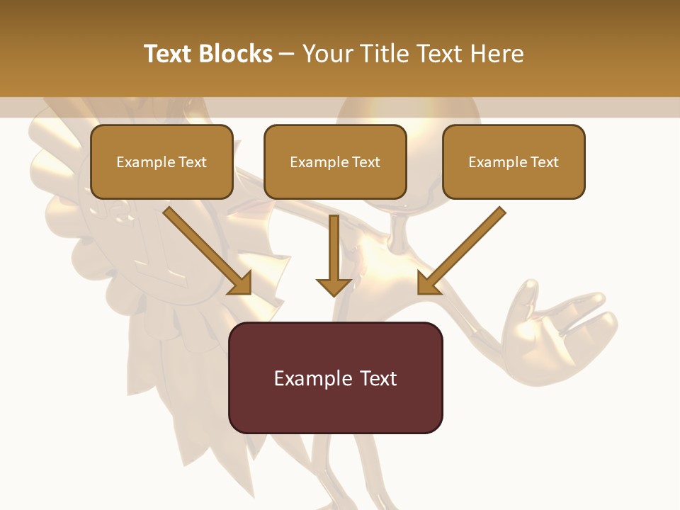 A Golden Man Holding A Golden Trophy On A White Background PowerPoint Template