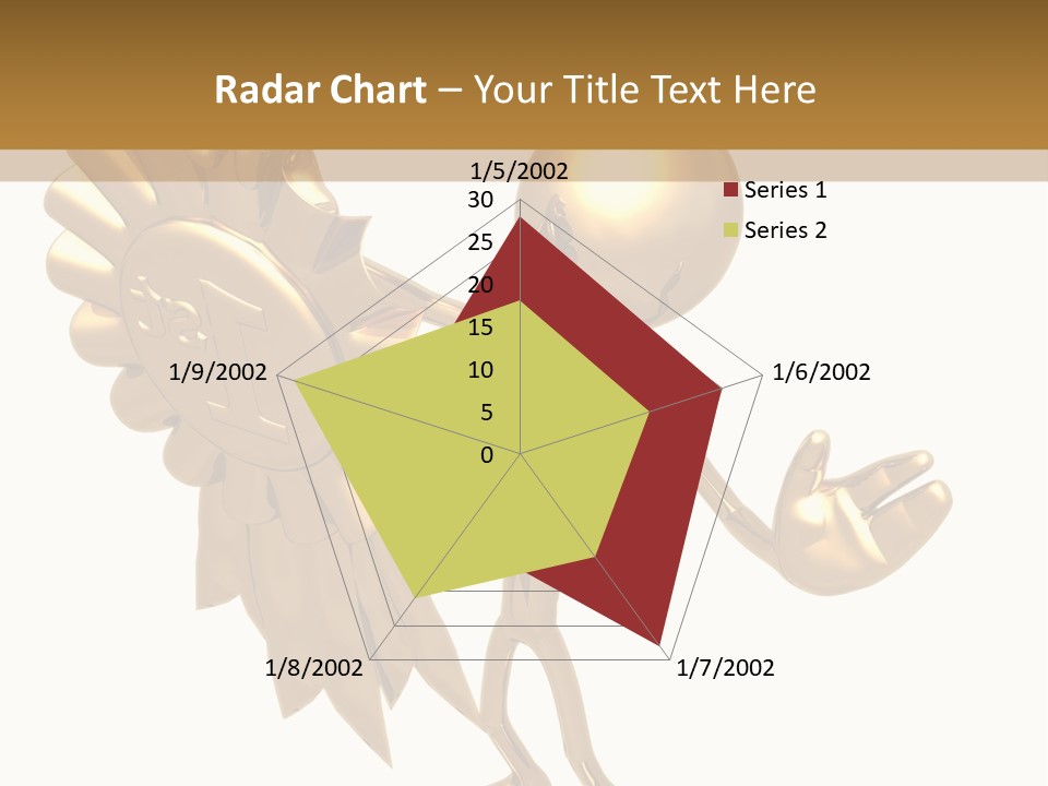A Golden Man Holding A Golden Trophy On A White Background PowerPoint Template