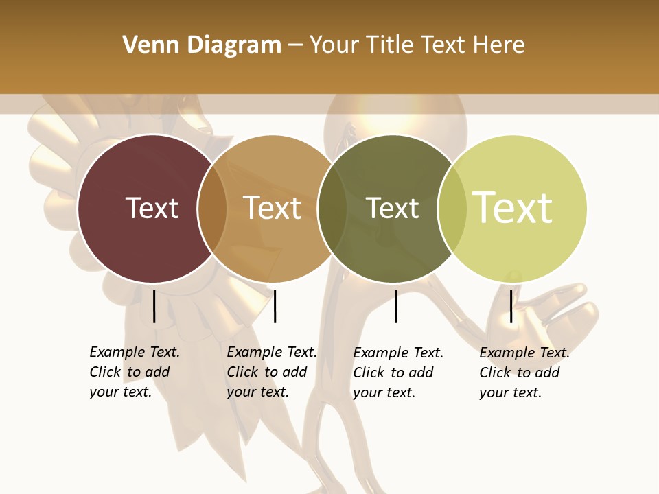 A Golden Man Holding A Golden Trophy On A White Background PowerPoint Template