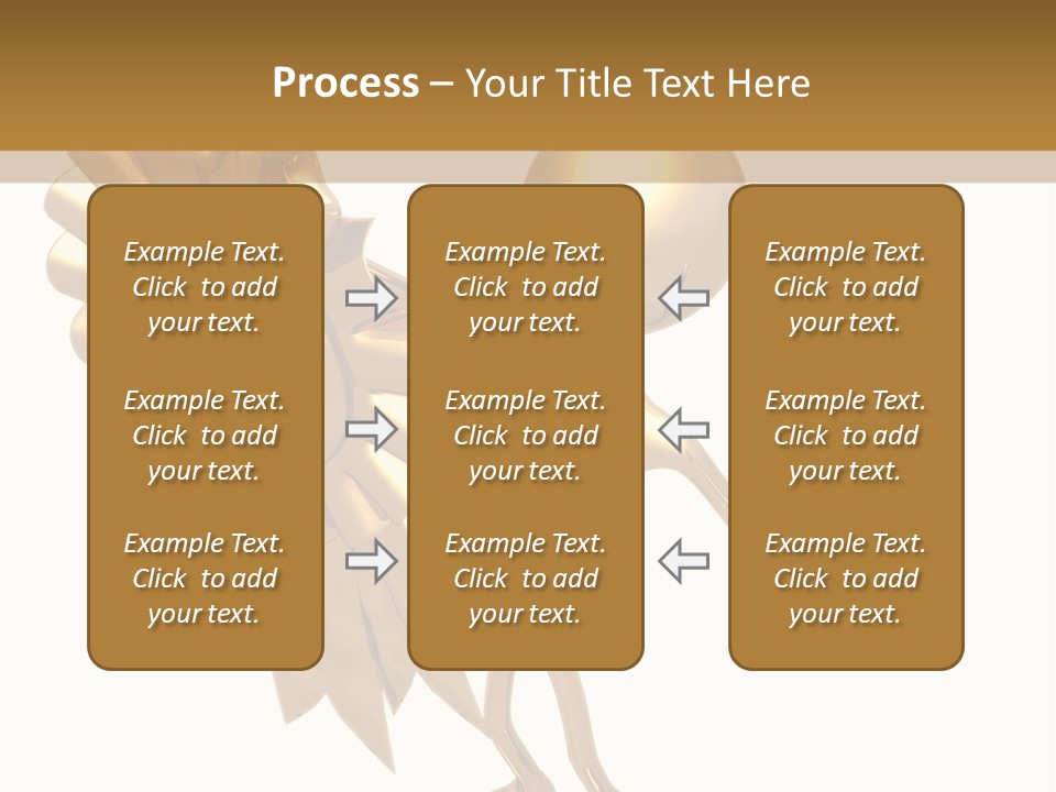 A Golden Man Holding A Golden Trophy On A White Background PowerPoint Template