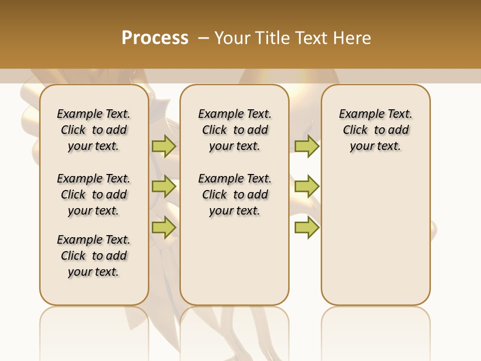 A Golden Man Holding A Golden Trophy On A White Background PowerPoint Template