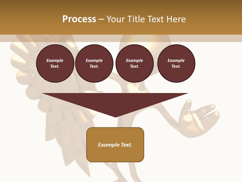 A Golden Man Holding A Golden Trophy On A White Background PowerPoint Template