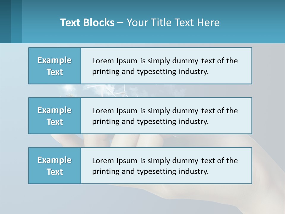 A Person Holding A Cell Phone With A City In The Background PowerPoint Template
