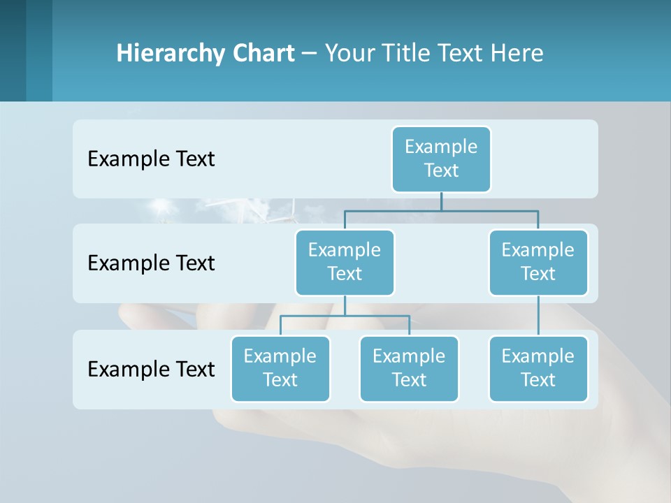 A Person Holding A Cell Phone With A City In The Background PowerPoint Template