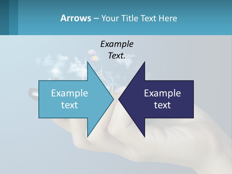 A Person Holding A Cell Phone With A City In The Background PowerPoint Template