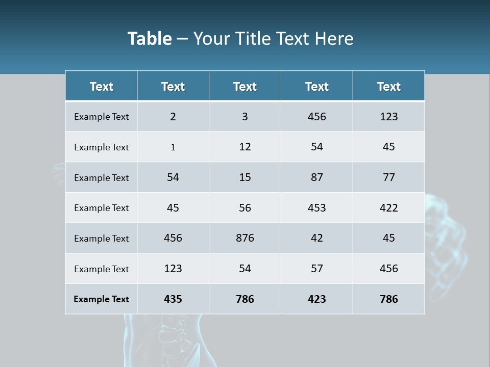 A Skeleton With A Red Brain In The Middle Of It PowerPoint Template