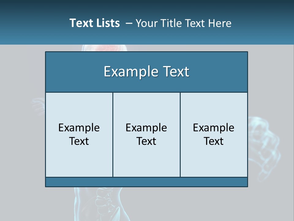 A Skeleton With A Red Brain In The Middle Of It PowerPoint Template