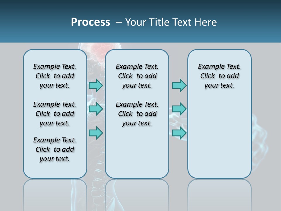 A Skeleton With A Red Brain In The Middle Of It PowerPoint Template